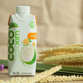 Thùng 12 hộp nước dừa Cocoxim Tắc 330ml