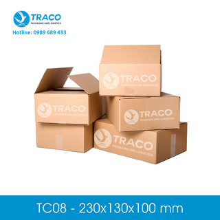 Hộp carton đối khẩu TC08 - 230x130x100mm giá sỉ