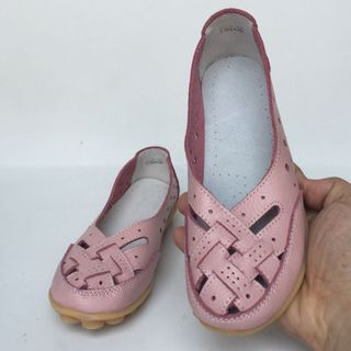 Giày búp bê nữ black and pink