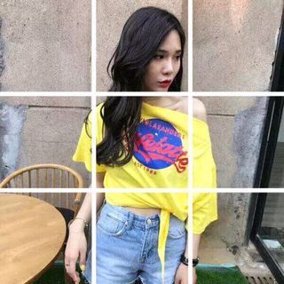 Áo bẹt vai cột nơ