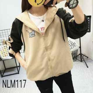 ÁO KHOÁC DÙ PHỐI MÀU VIỀN TAY