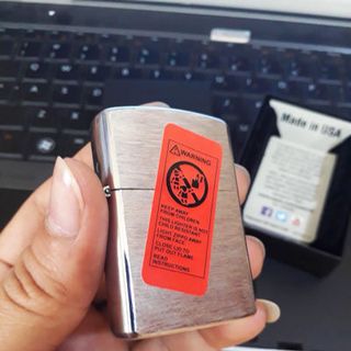 Zippo Bạc Phay Xước