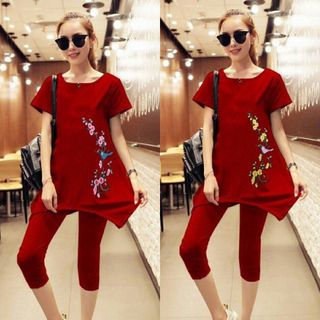 Đồ bộ lửng thêu hoa