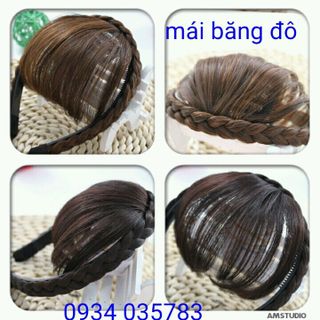 combo 3 kiểu mái mì tôm bím thưa băng đô