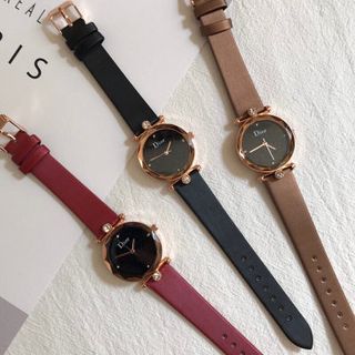 đồng hồ dây da lộn nữ tính