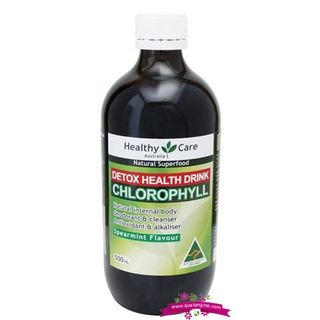 Healthy Care Liquid Chlorophyll Detox Drink Spearmint 500 ml - Nước diệp lục giúp thải độc cơ thể