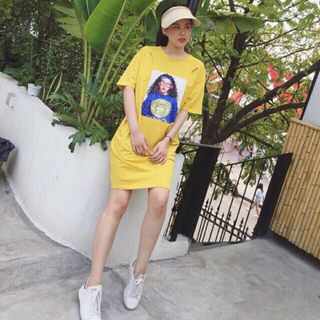 Váy thun suông in hình hot hit