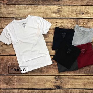 ÁO THUN CỔ TIM TAY NGẮN