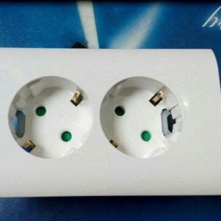 Ổ CẮM ĐIỆN HÀN QUỐC ÂM TƯỜNG 2 LỖ DOSEL DLC2218