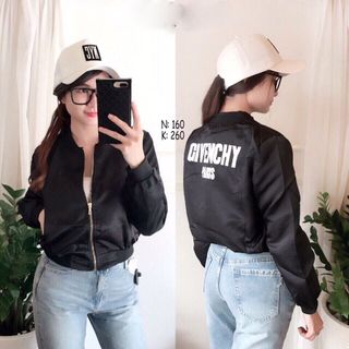 ÁO KHOÁC NỮ THÊU CHỮ GIVENCHI