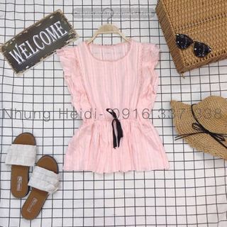 Áo sô cánh tiên Tay cánh tiên xinh iu lắm lun Eo có bo thun cột nơ form peplum