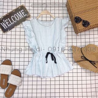 Áo sô cánh tiên Tay cánh tiên xinh iu lắm lun Eo có bo thun cột nơ form peplum
