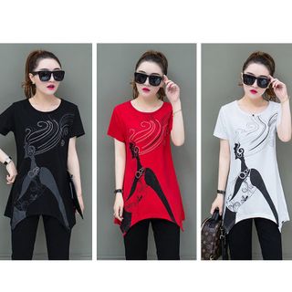 Set bộ lửng đen cô gái form dài áo cách điệu
