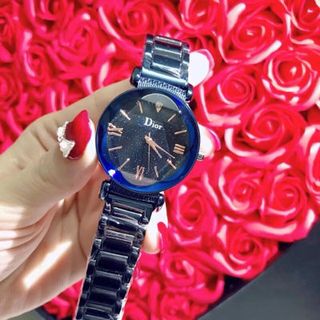đồng hồ 34mm màu xanh và tím