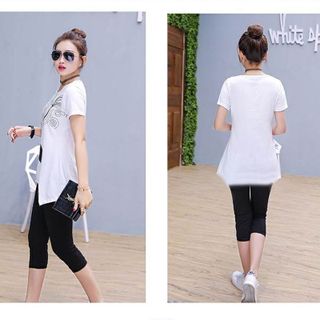 Set bộ lửng đỏ form dài cô gái