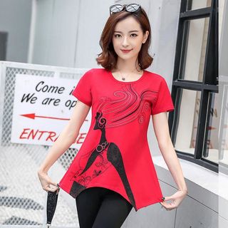 Set bộ lửng trắng cô gái tóc bay form dài