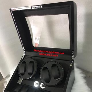 Hộp đựng đồng hồ cơ gỗ 4 xoay 6 trưng bày