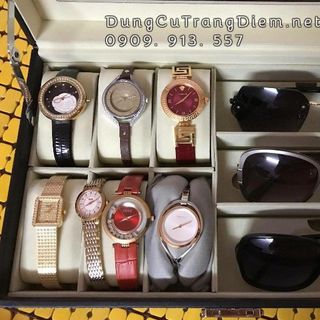 Hộp đựng đồng hồ mắt kính và trang sức 2 tầng