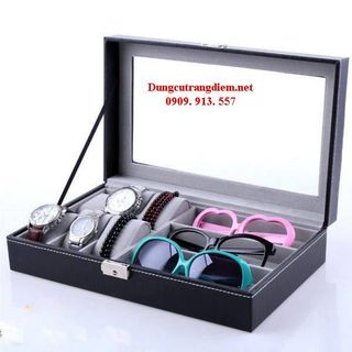 Hộp đựng đồng hồ mắt kính đen