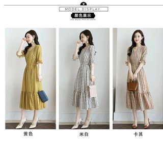 ĐẦM VOAN CỔ TIM PHỐI BÈO
