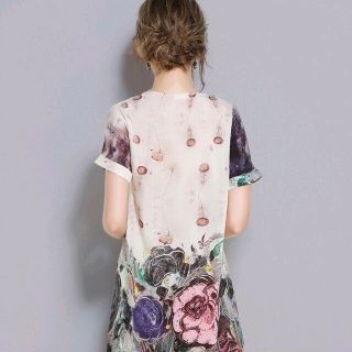 ĐẦM SUÔNG SILK LỤA IN HOA