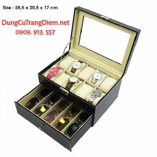 Hộp đựng đồng hồ 10 chiếc 5 mắt kính
