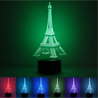 THÁP EIFFEL LED 3D NHIỀU MÀU XÀI PIN LUNG LINH CỰC ĐẸP