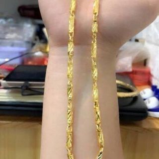 Dây chuyền nam trúc mạ vàng