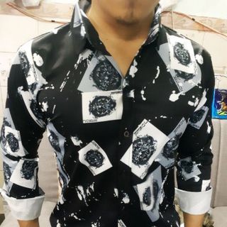 ÁO SƠ MI LỤA IN 3D 04