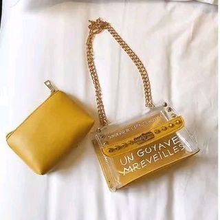 túi trong suốt phiên bản dây xích