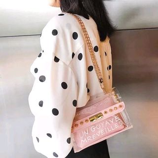 túi trong suốt phiên bản dây xích