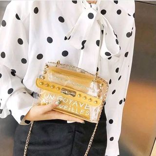 túi trong suốt phiên bản dây xích