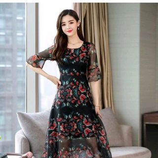ĐẦM VOAN HOẠ TIẾT ĐỘC ĐÁO