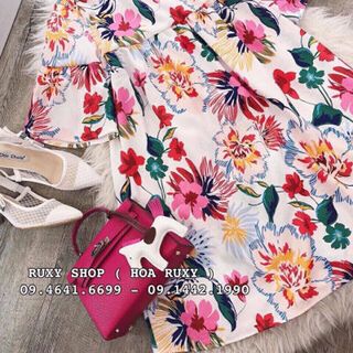 Đầm Lụa hoa QC