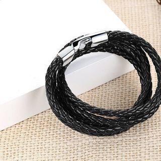 XCJ0288 Vòng tay da PU và thép không rỉ mẫu mới 2018