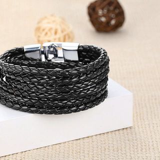 XCJ0288 Vòng tay da PU và thép không rỉ mẫu mới 2018