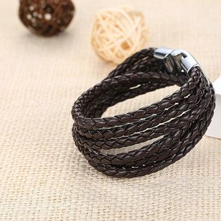 XCJ0288 Vòng tay da PU và thép không rỉ mẫu mới 2018