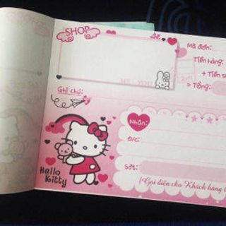 Phiếu ship hàng Kitty xinh xắn
