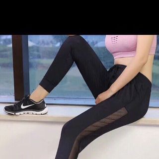 Quần tập dài jooger phối lưới