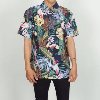 ÁO SƠ MI ĐI BIỂN - họa tiết hoa lá