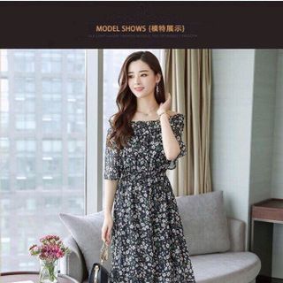 - ĐẦM MAXI HOA BẸT VAI