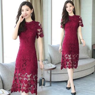 ĐẦM REN DƯ TIỆC DÁNG DÀI