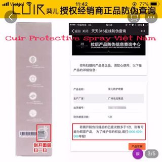 bình xịt chống nắng cuir protective spray