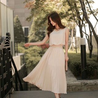 ĐẦM MAXI NUDE DẬP LY