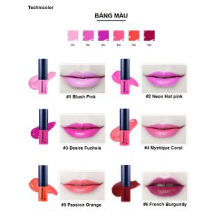 Son má hồng TIS Technicolor 6 màu