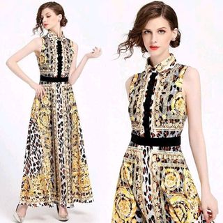 ĐẦM MAXI SÁT NÁCH CỔ SƠ MI