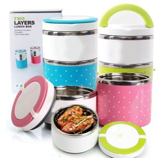 Hộp Cơm Giữ Nhiệt 2 Tầng Inox