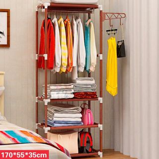 Kệ treo quần áo chữ H Nâu hồng