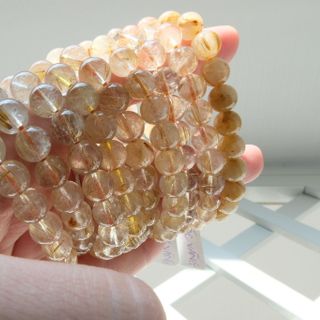 Vòng tay thạch anh tóc vàng 10ly