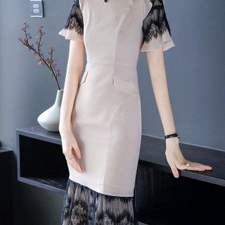 ĐẦM DỰ TIỆC PHỐI REN